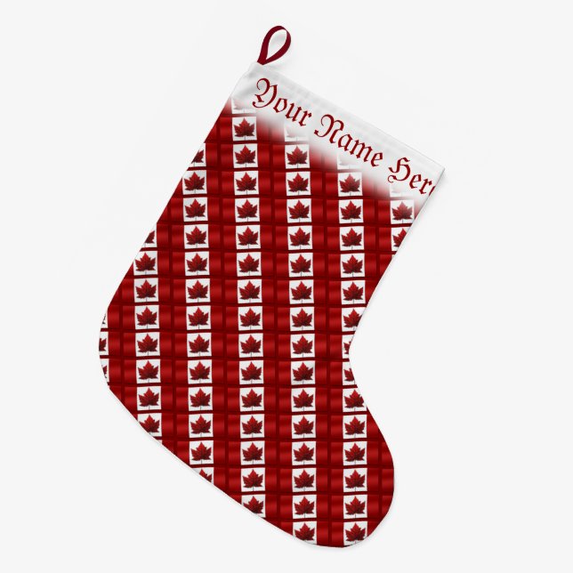 Canada Stocking Canada Flag Christmas Stocking (Front (Hanging))