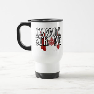 Canada Strong Canadian Flag Maple leaf Travel Mug