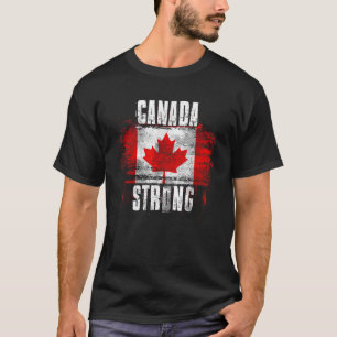 Canada Strong Distressed Flag Canadian Pride T-Shirt