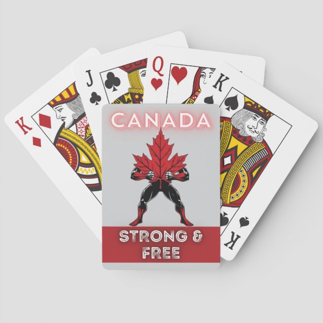 Canada Strong & Free Playing Cards (Back)