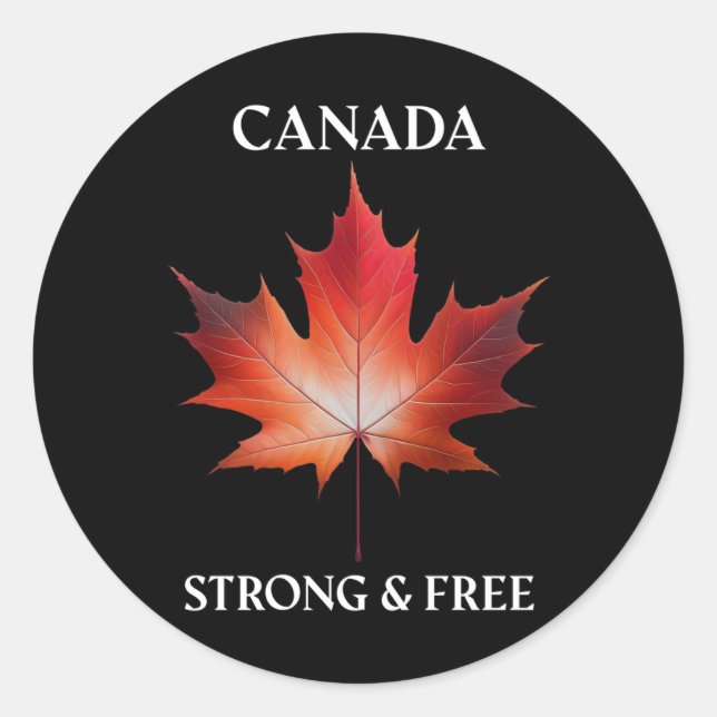 Canada Strong Free Sticker  (Front)