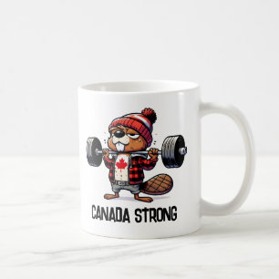 Canada Strong Weight Lifting Beaver Coffee Mug