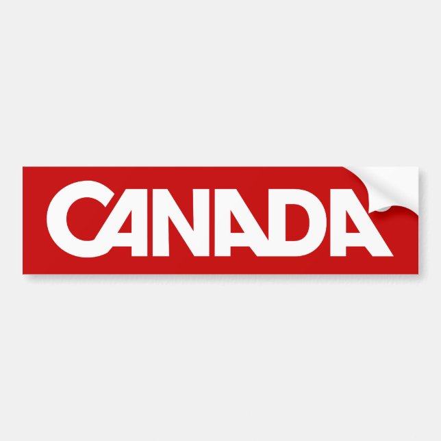 Canada Styled Bumper Sticker (Front)