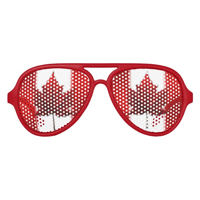 Canada Sunglasses Fun Canada Flag Costume Gifts (Front)