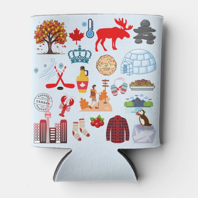 Canada Symbols Can Cooler (Front)