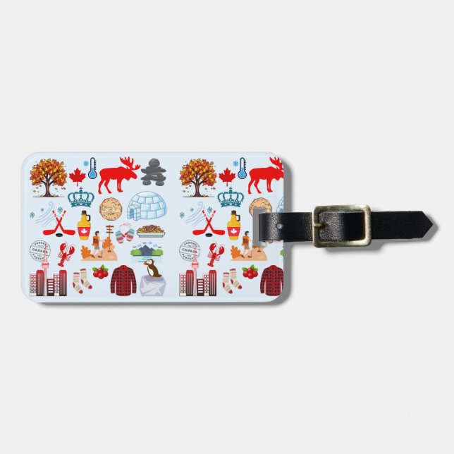 Canada Symbols Luggage Tag (Front Horizontal)