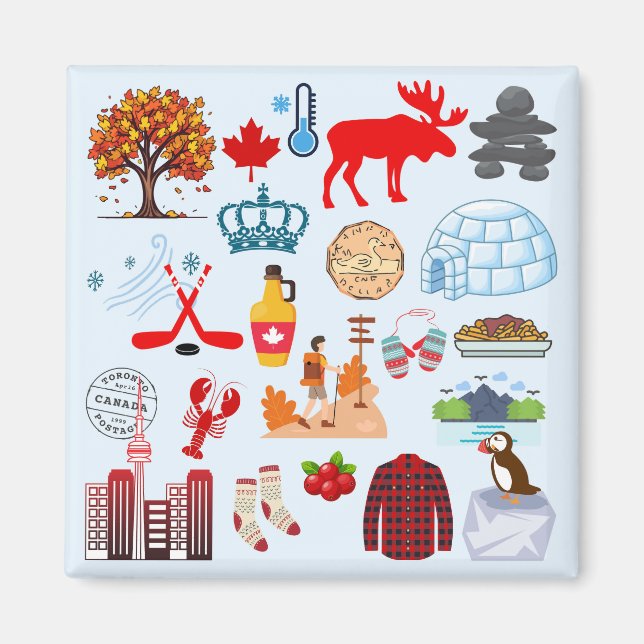  Canada Symbols Magnet (Front)