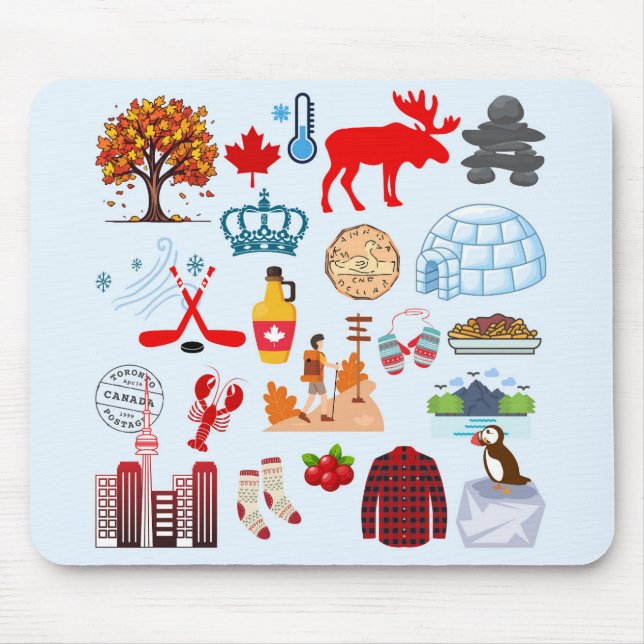  Canada Symbols Mouse Mat (Front)
