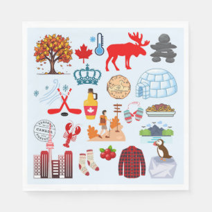  Canada Symbols Napkin