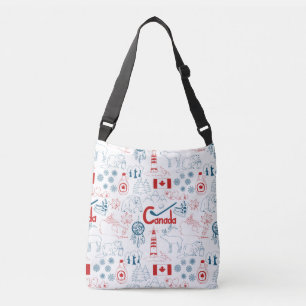 Canada   Symbols Pattern Crossbody Bag