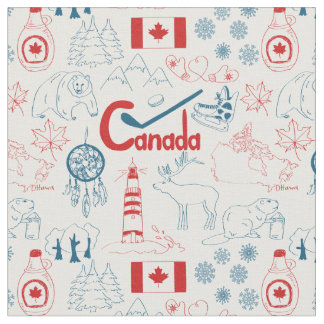 Canada | Symbols Pattern Fabric