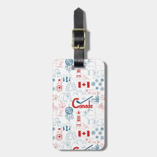 Canada Symbols Pattern Luggage Tag