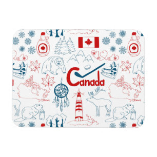 Canada   Symbols Pattern Magnet