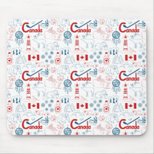 Canada   Symbols Pattern Mouse Mat