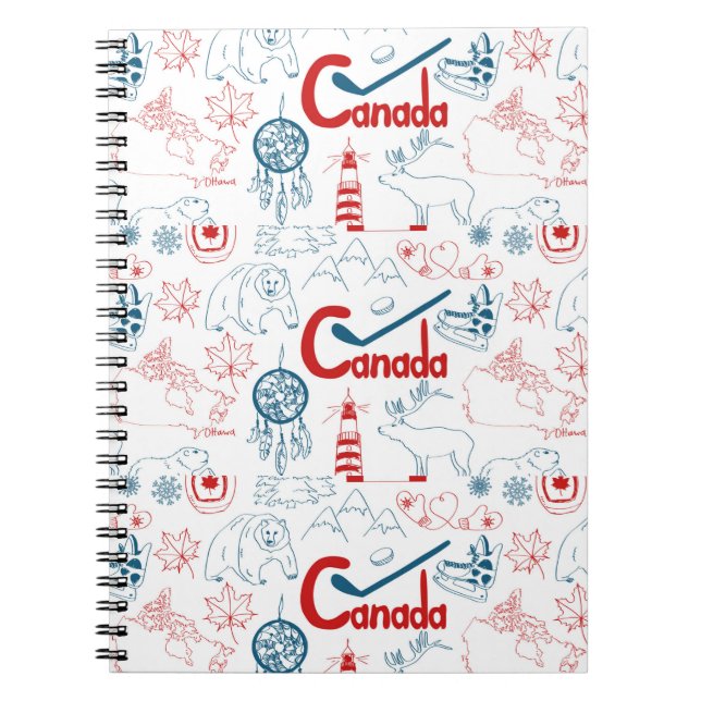 Canada | Symbols Pattern Notebook (Front)