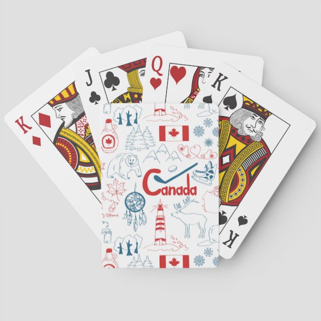 Canada | Symbols Pattern Playing Cards (Back)