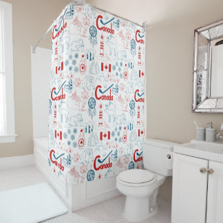 Canada | Symbols Pattern Shower Curtain