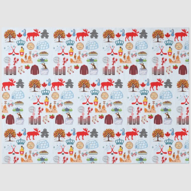  Canada Symbols Tissue Paper (Front)