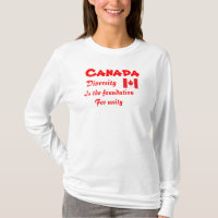 Canada t-shirts-diversity is the foundtn for unity