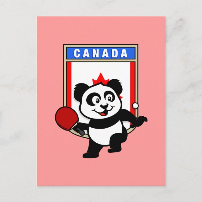 Canada Table Tennis Panda Postcard (Front)