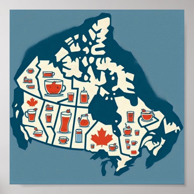 Canada tea map poster (Front)