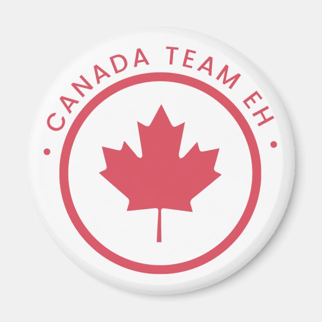 Canada Team Eh Round Magnet (Front)