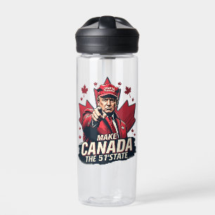 Canada the 51st State Trump Canadian Water Bottle