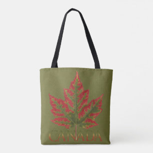 Canada Tote Bags Green Canada Maple Leaf Bags