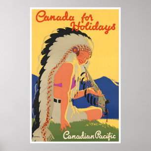 Canada Travel Poster Canadian Pacific Art Print