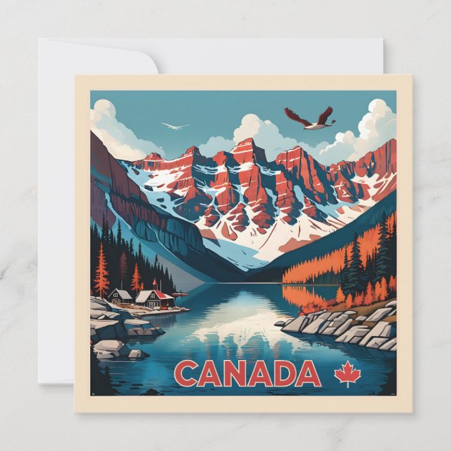 Canada Travel Poster Card (Front)