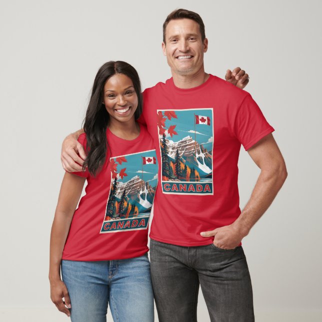 Canada Travel Poster T-Shirt (Unisex)