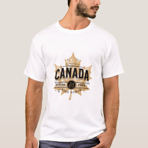 Canada True North Strong and Free Maple Leaf T-Shirt