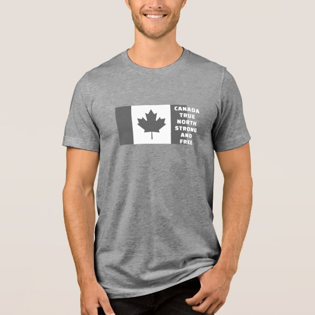 Canada True North Strong And Free T-Shirt Tri-Blend Shirt (Front)