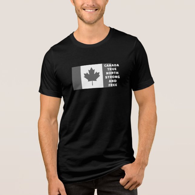 Canada True North Strong And Free T-Shirt Tri-Blend Shirt (Front)