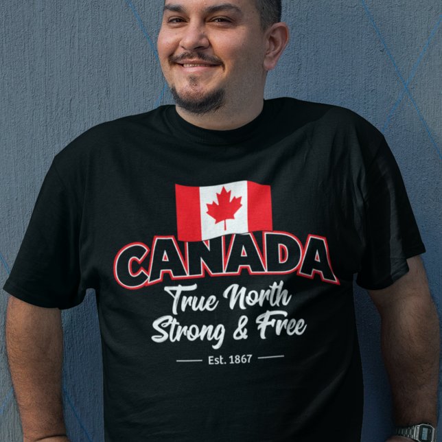 "Canada True North Strong & Free Est. 1867" T-Shirt (Creator Uploaded)