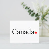 Canada typography with red maple leaf