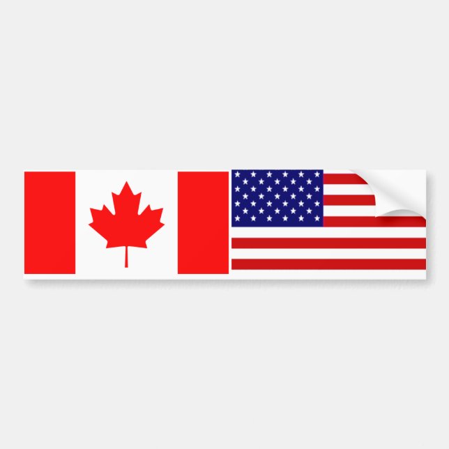 Canada U.S. Bumper Sticker (Front)