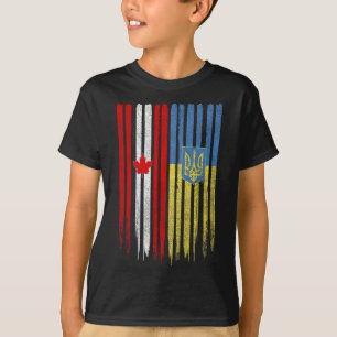 Canada Ukraine Canadian Ukrainian Flag T-Shirt