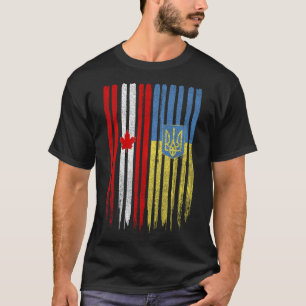 Canada Ukraine Canadian Ukrainian Flag  T-Shirt