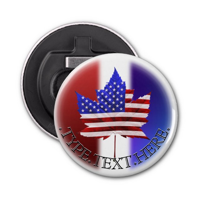 Canada USA  Bottle Opener Personalised Souvenirs (Front)