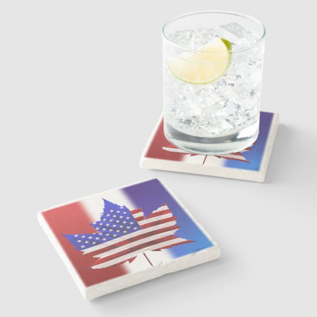 Canada USA Coasters Personalised US Canada Coaster (Side)