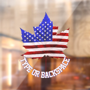 Canada USA Decal Personalised Window Decal Cling