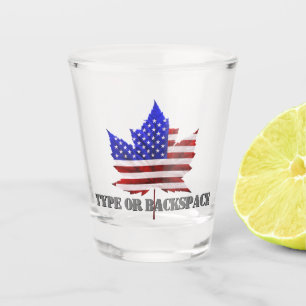 Canada USA Glasses US Canada Souvenir Shot Glass