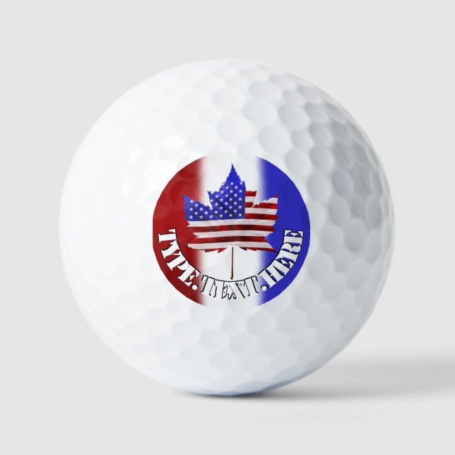 Canada / USA Golf Balls Perssonalized Golf Gifts (Front)
