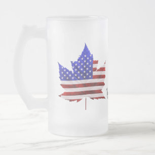 Canada USA Mugs US / Canada Souvenir Beer Glasses
