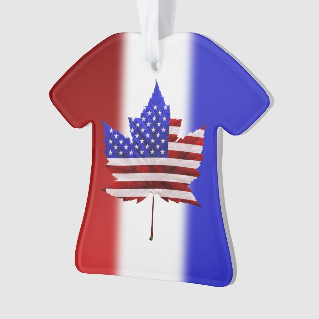 Canada USA Ornament US Canada Souvenir Puck (Front)