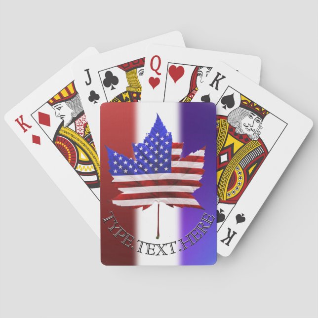 Canada USA Playing Cards Personalised Souvenirs (Back)