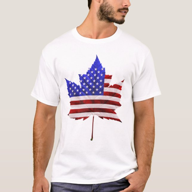 Canada USA Shirt US CAnada Souvenir T-shirt Men's (Front)