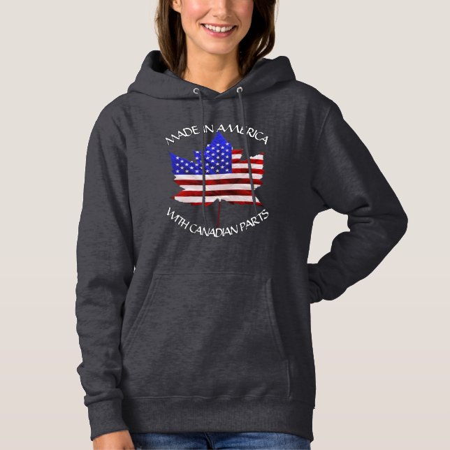 Canada USA Souvenir Hoodie Sweatshirt - Women's (Front)