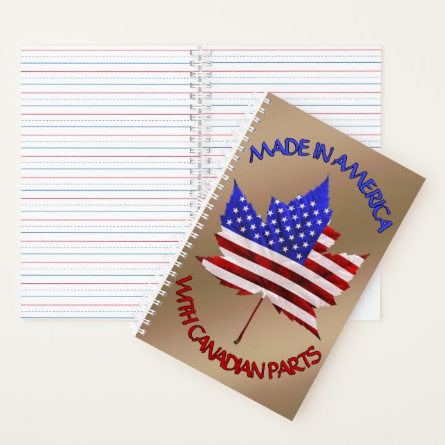 Canada USA Souvenir Planner Notebook Personalised  (Inside)